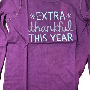 Cat & Jack Toddler Extra Thankful This Year Thanksgiving  T Shirt 3T